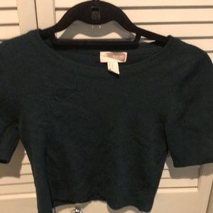 Forest green crop top